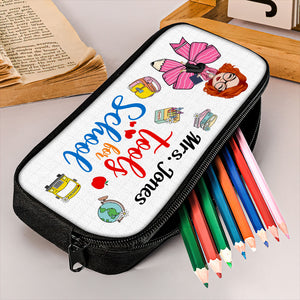 Personalized Gifts For Teacher Pencil Case, Teacher With Coquette Bow 04NADC170724HH - Pencil Case - GoDuckee