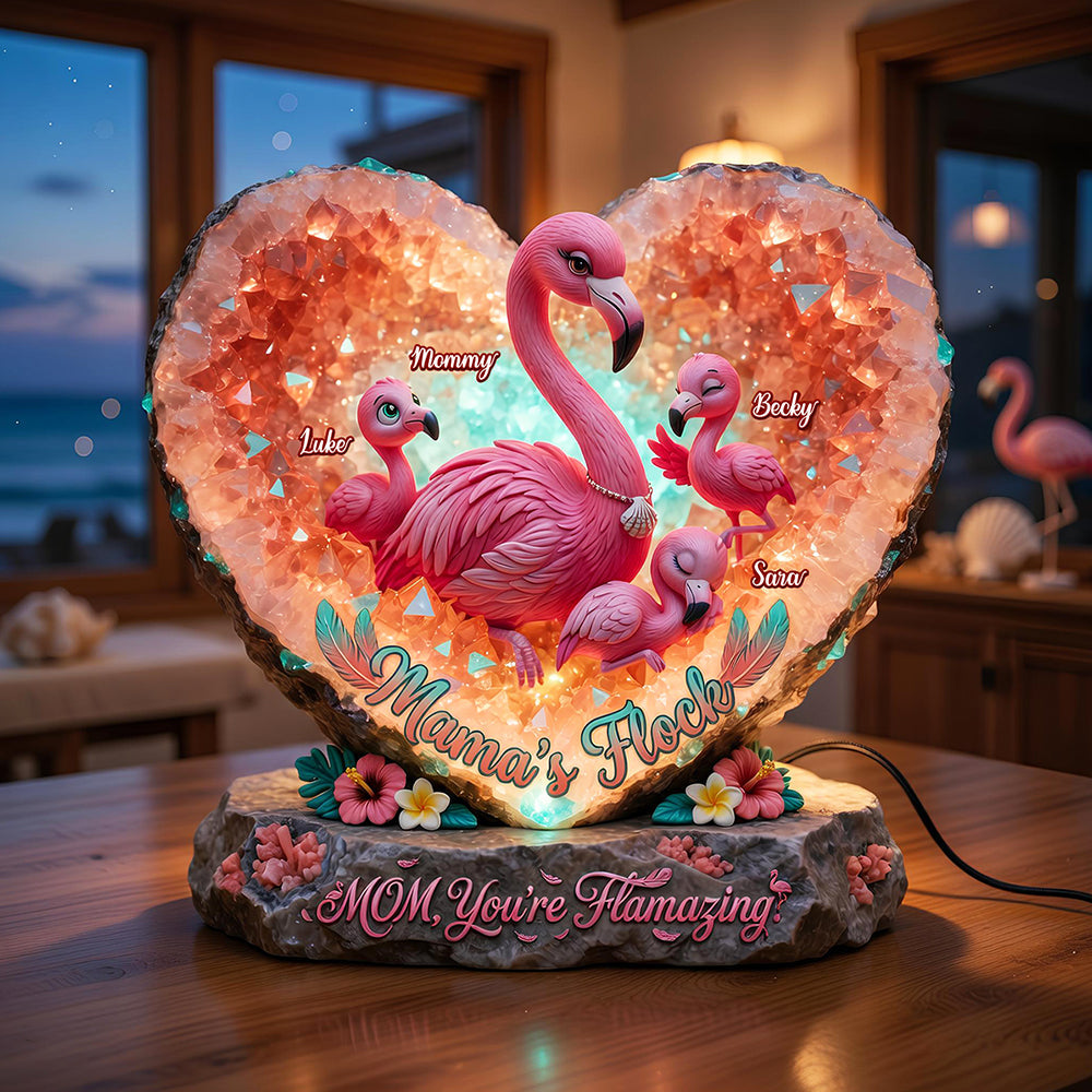 Flamingo Mama Light Box - Personalized Gifts For Mothers 02hudt130426 - Light Box - GoDuckee