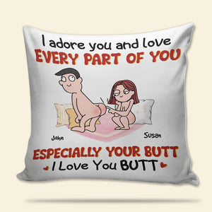 I Adore You, Gift For Couple, Personalized Couple Pillow, Naughty Couple Pillow, Couple Gift - Pillow - GoDuckee