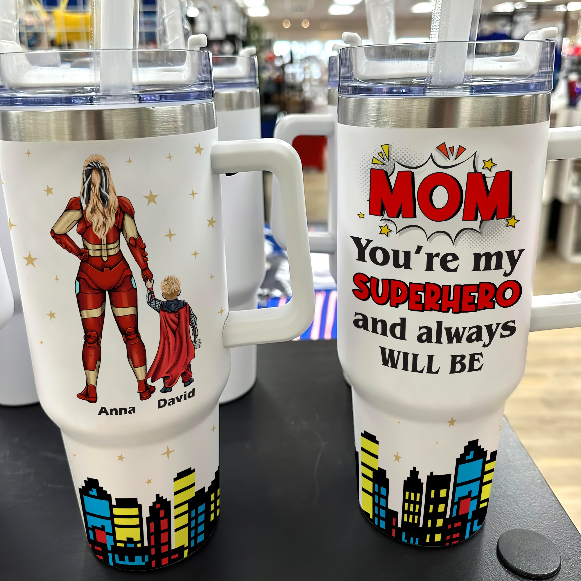 Personalized Gifts For Mom Tumbler You're My Superhero And Always Will Be 031natn190324pa - Tumbler Cups - GoDuckee