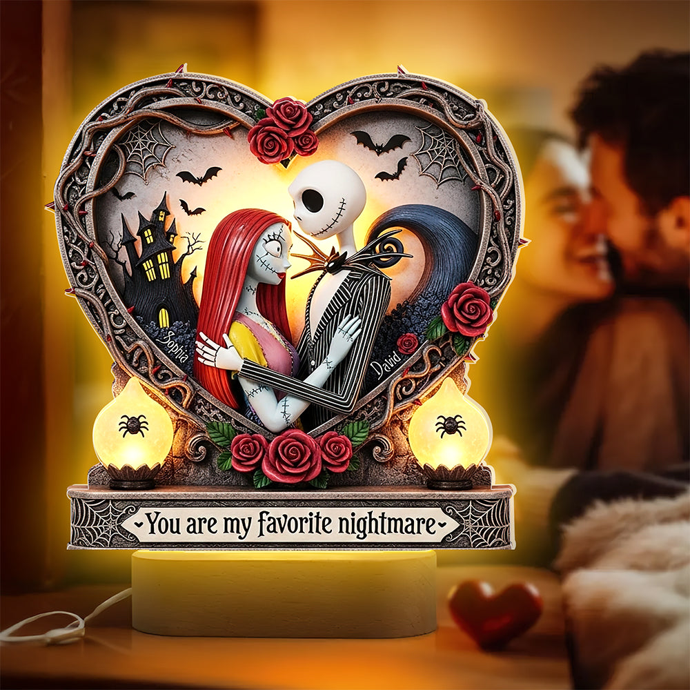 Spooky Night LED Light - Personalized Gifts For Couple 01qhqn230525 - Led Night Light - GoDuckee