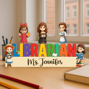 Book Characters Acrylic Plaque - Personalized Gifts For Librarian 02NALU080525 - Shaped Plaques - GoDuckee