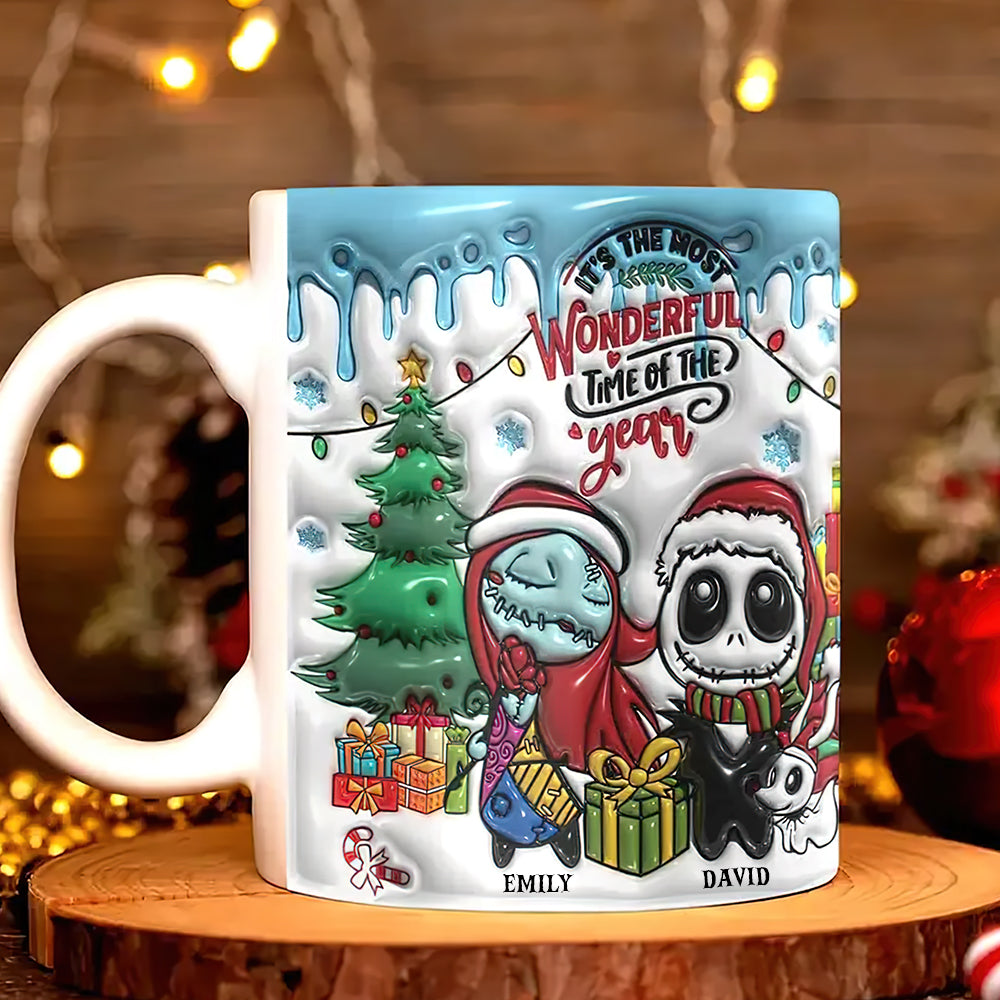 Personalized Christmas Gifts For Couple Coffee Mug 158acqn060924 Most Wonderful Time Of The Year - Coffee Mug - GoDuckee