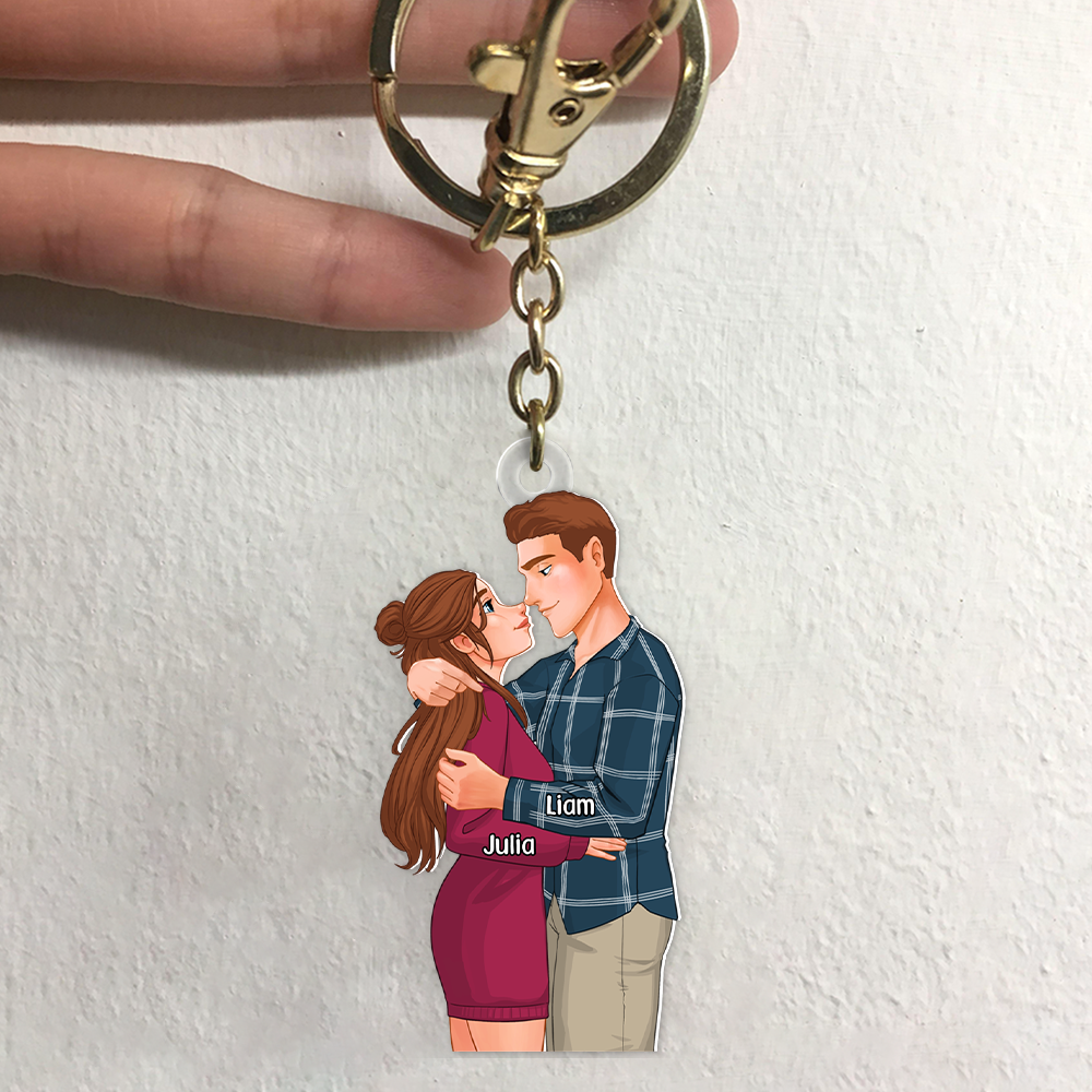 Personalized Gifts For Couple Keychain Romance Couple 021ACPU111124DA - Keychains - GoDuckee