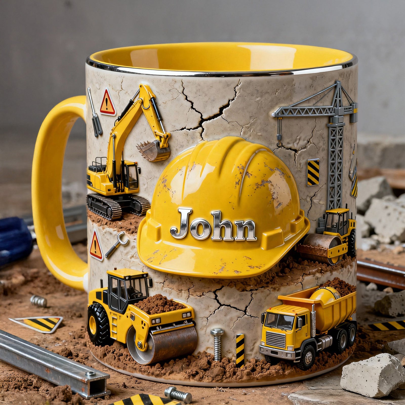 Contruction Worker Coffee Accent Mug - Personalized Gifts For Construction Workers 02hymg311225 - Coffee Mug - GoDuckee