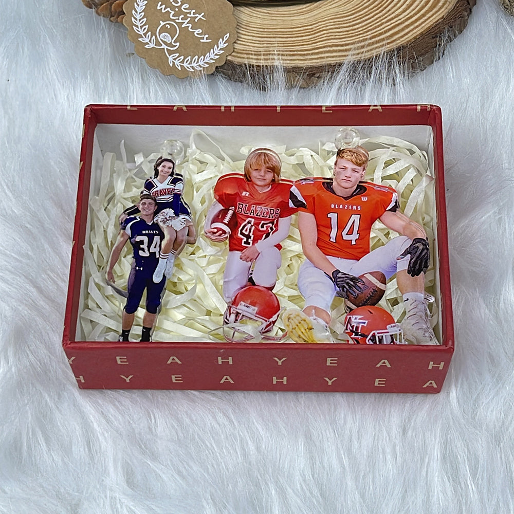 Custom Photo Gifts for American Football Lovers Ornament 182acvp140924 - Ornament - GoDuckee