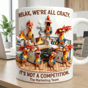 Fun Mad Rooster Office Worker Coffee Mug - Personalized Gifts For Coworker 02qhlu181225 - Coffee Mug - GoDuckee