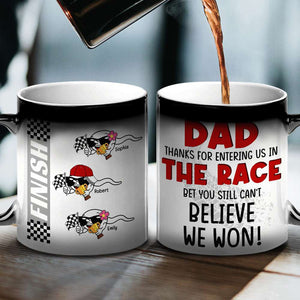 Dad Sperm Winners Personalized Magic Mug, Bet You Can't Believe We Won - Magic Mug - GoDuckee