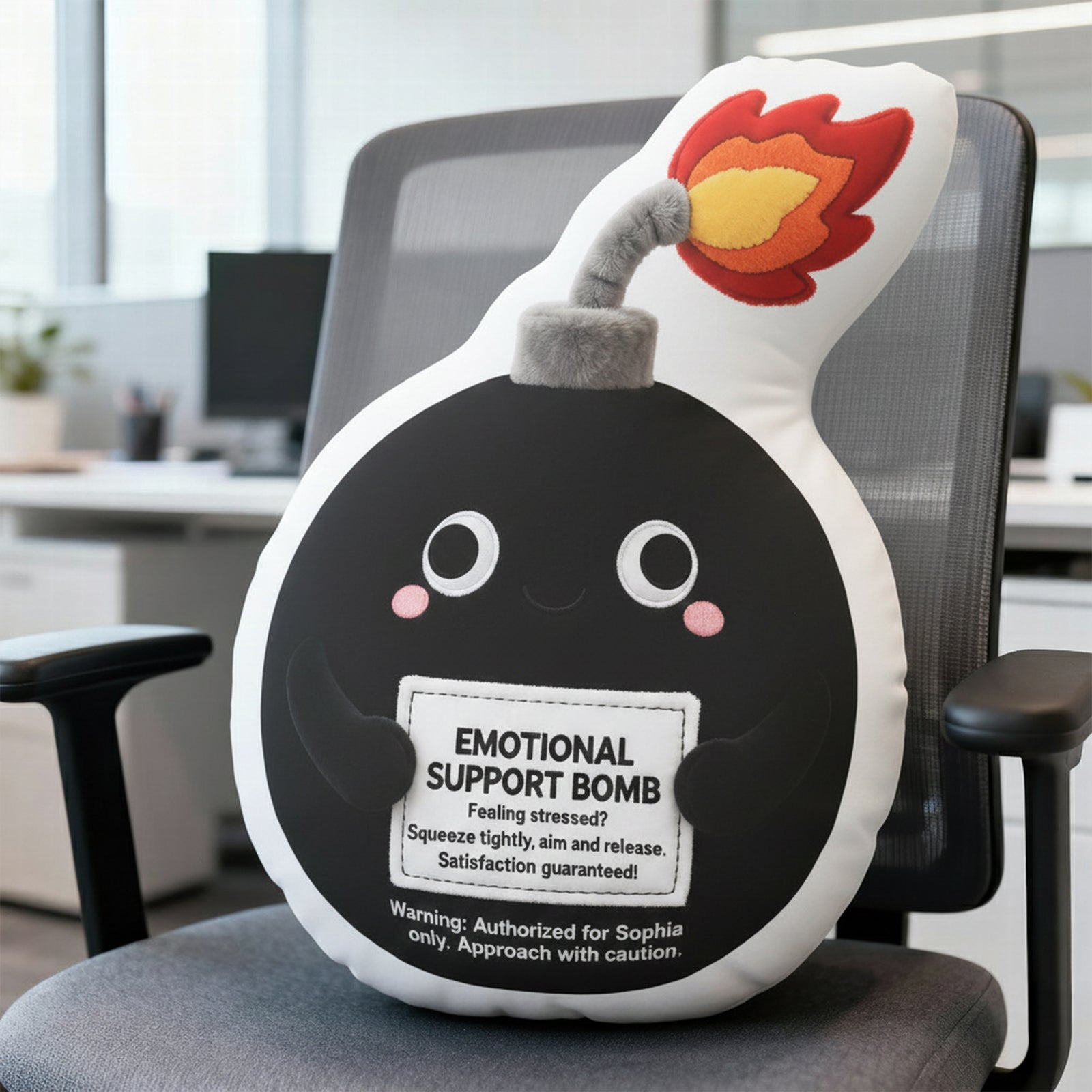 Emotional Support Bomb Custom Shape Pillow - Personalized Gifts For Coworker 04qhqn151125 - Pillow - GoDuckee