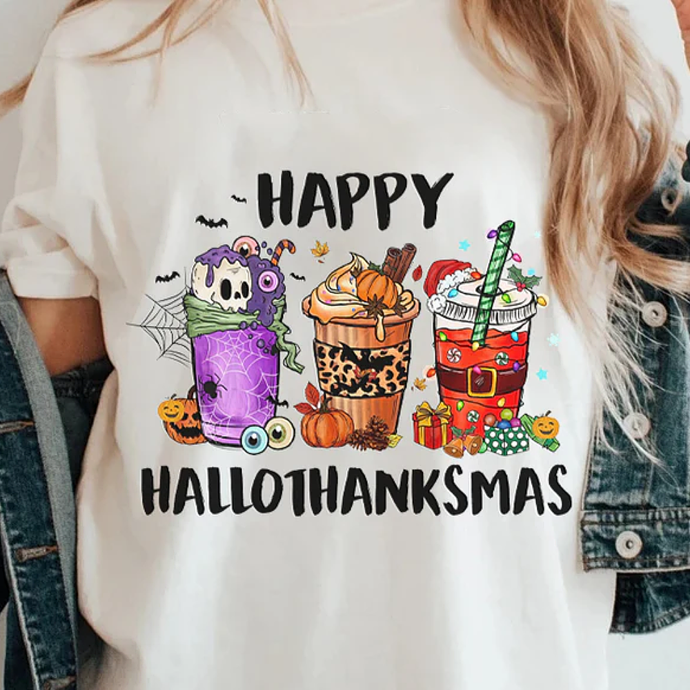 Happy Hallothanksmas Shirt 44acxx280824 - Shirts - GoDuckee