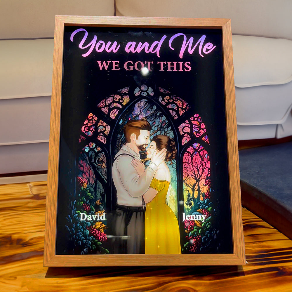Romantic Couple, You And Me, We Got This, Personalized Light Picture Frame, Couple Gifts, Gifts For Him, Gifts For Her - Poster & Canvas - GoDuckee
