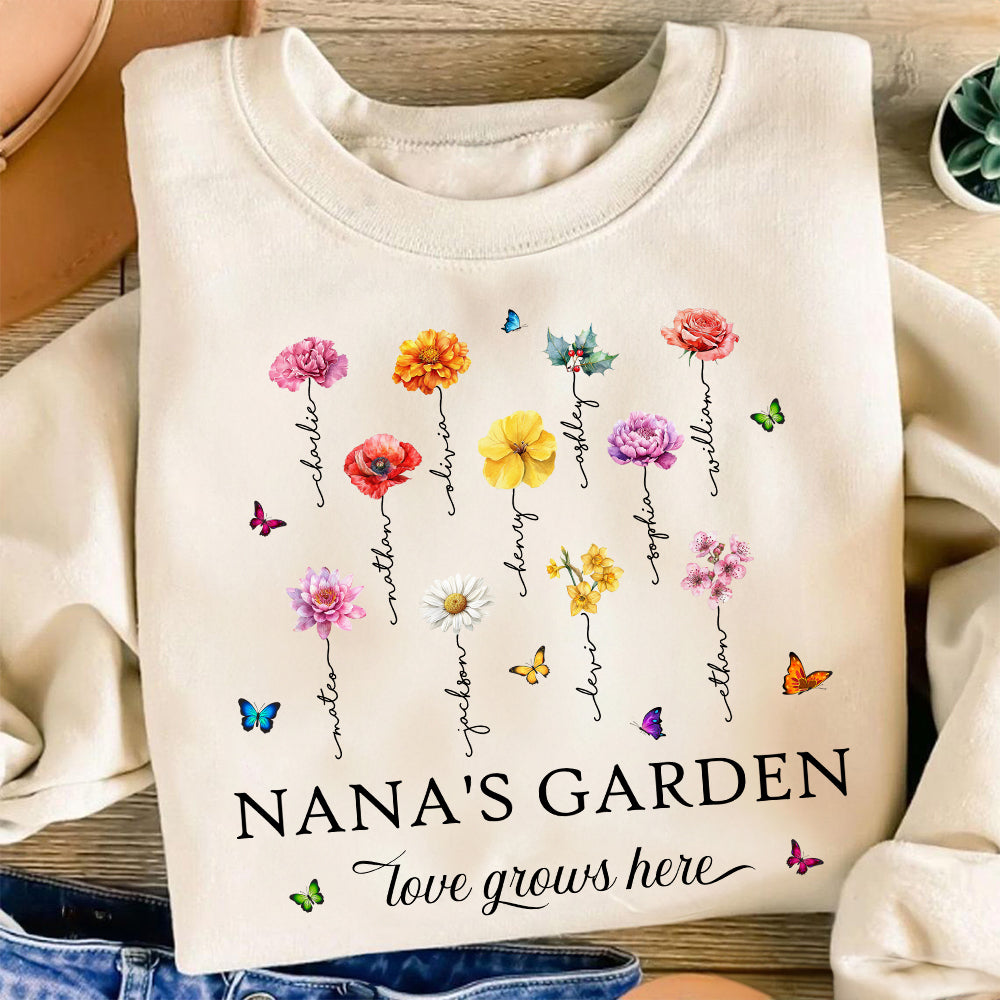 Personalized Gift For Grandma Shirts Birth Month Flower 01ACDT311024 - Shirts - GoDuckee