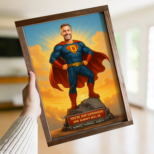 Super Dad Canvas Print - Custom Photo Gifts For Dad 01napu170525 - Poster & Canvas - GoDuckee