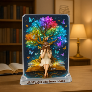 Reading Girl Acrylic Plaque - Personalized Gifts For Book Lovers 01topu160625 - Shaped Plaques - GoDuckee