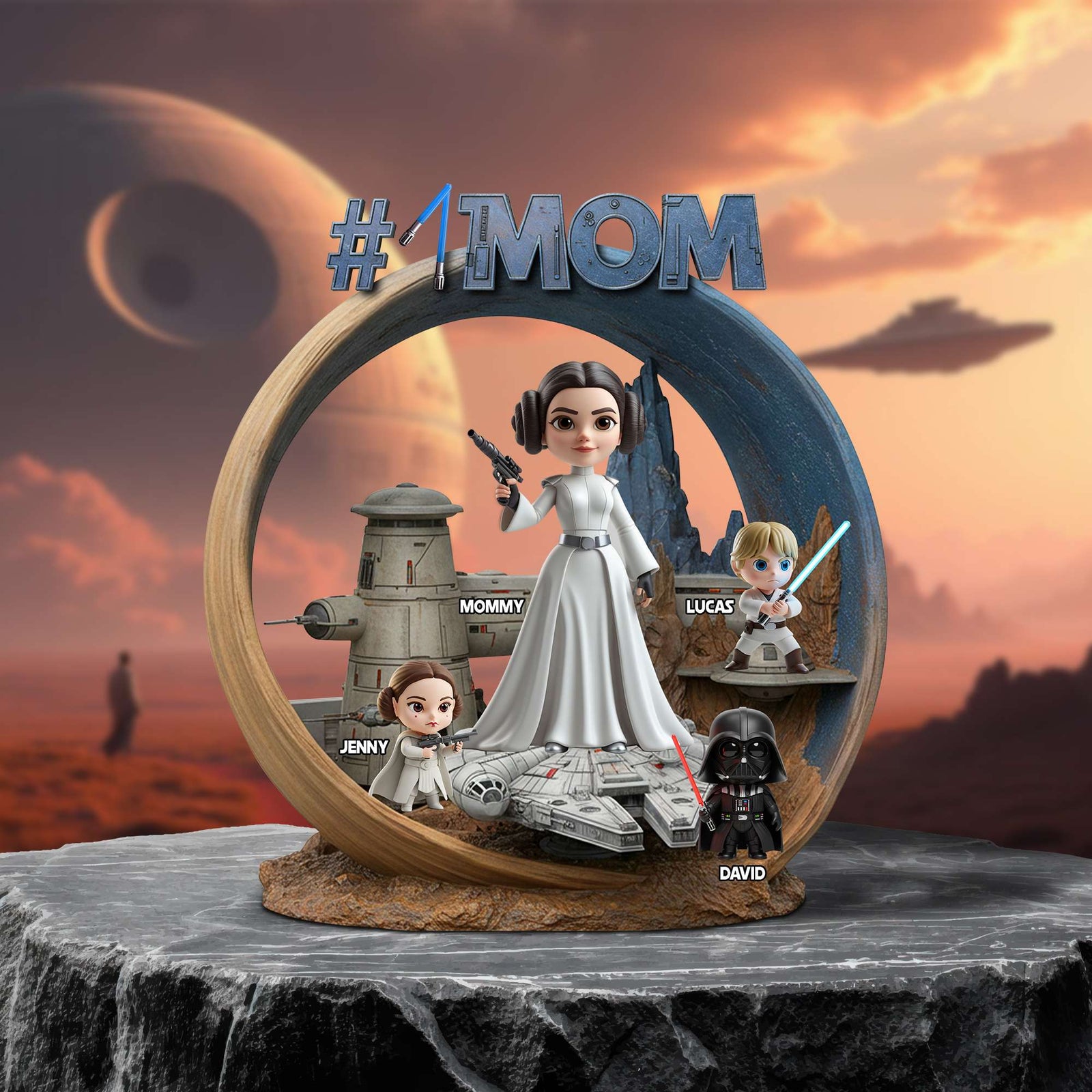 The Cosmic Energy Mom Acrylic Plaque - Personalized Gifts For Mother 02QHTN250425 - Shaped Plaques - GoDuckee
