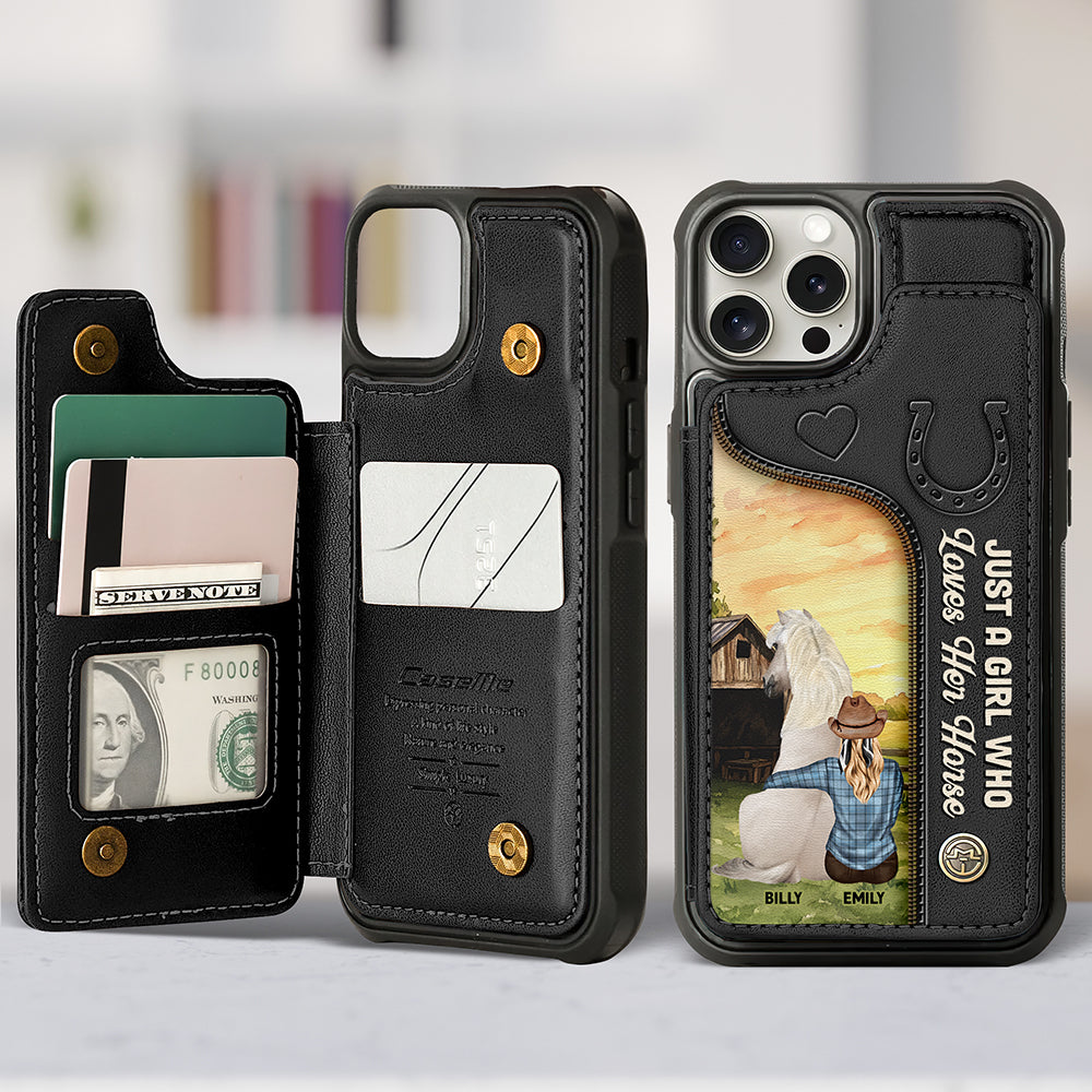 Personalized Gifts For Horse Lovers Leather Flip Wallet Phone Case 05tgqn260225tm - Phone Case - GoDuckee