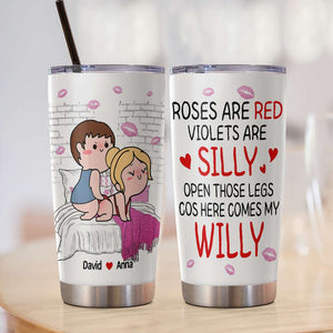 Personalized Gifts For Girlfriend Tumbler Roses Are Red - Tumbler Cups - GoDuckee