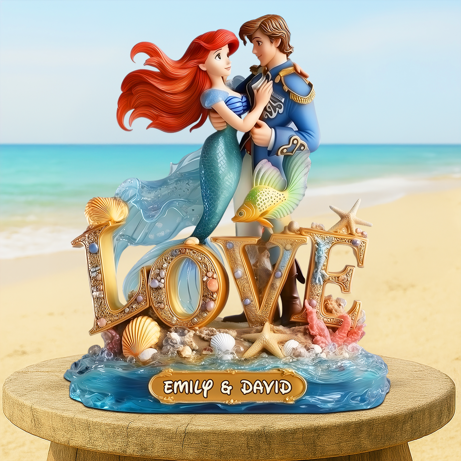 Undersea Couple Plaque - Personalized Gifts For Couple 01tgpu070525 - Shaped Plaques - GoDuckee