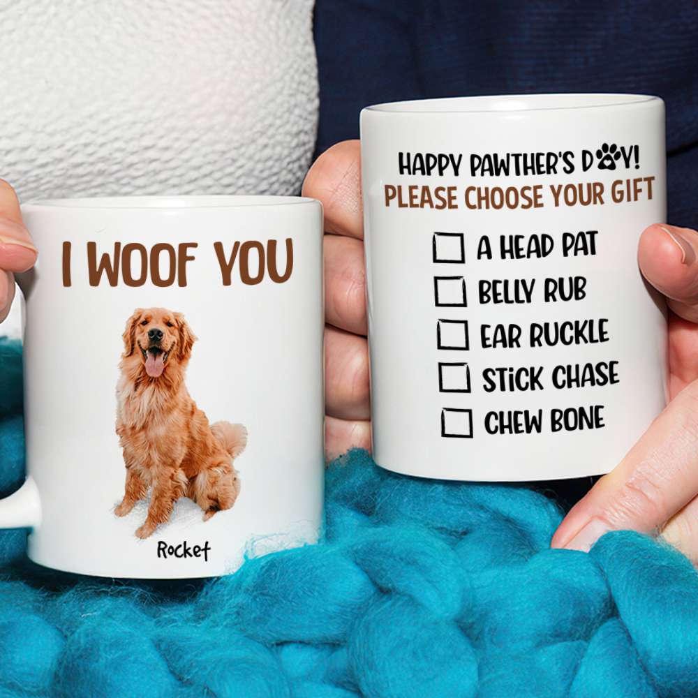 To The Best Dog Dad Custom Photo Personalized Coffee Mug - Coffee Mug - GoDuckee