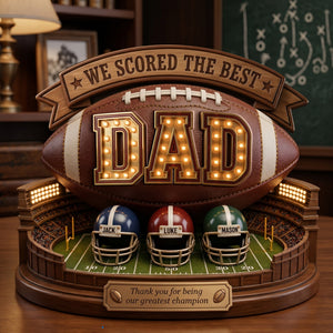 USA Football Best Dad Acrylic Plaque - Personalized Gifts For Dad 05PALU040526 - Shaped Plaques - GoDuckee