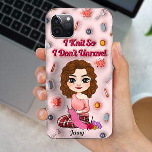 Personalized Gifts For Girl 3D Phone Case Knit Lover 042XQMH260724HH - Phone Case - GoDuckee