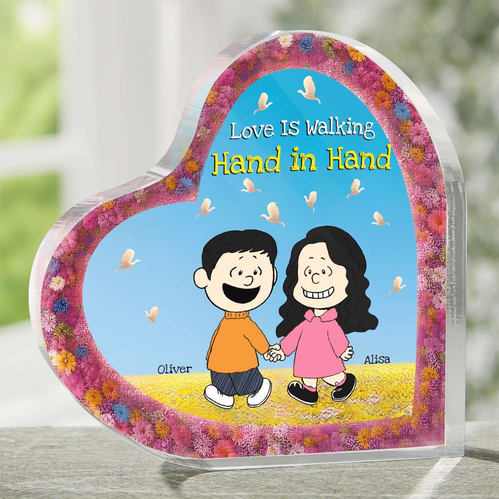 Personalized Gifts For Couple Heart Plaque 01OHMH051224DA - Shaped Plaques - GoDuckee