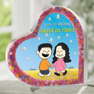 Personalized Gifts For Couple Heart Plaque 01OHMH051224DA - Shaped Plaques - GoDuckee