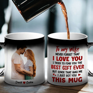 I Love You, Custom Couple Photo Magic Mug, Gift For Wife, Gift For Her, Valentine's Gifts - Magic Mug - GoDuckee