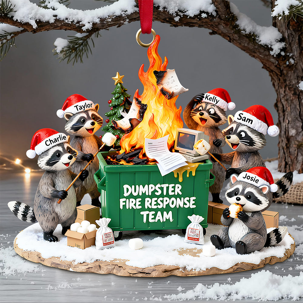 Dumpster Fire Response Team Ornament Personalized Gifts For Coworker 02QHDT111125 - Ornament - GoDuckee