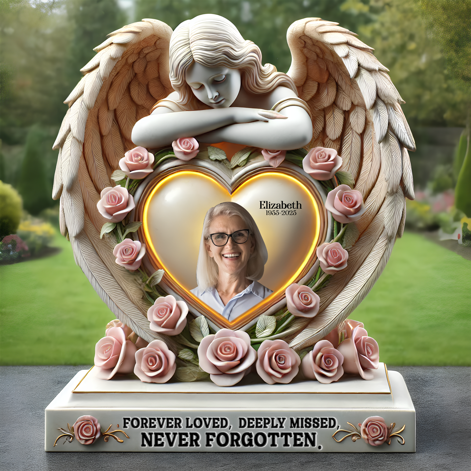 Custom Photo Gifts For Heaven Memorial Plaque 03hulu140425 - Shaped Plaques - GoDuckee