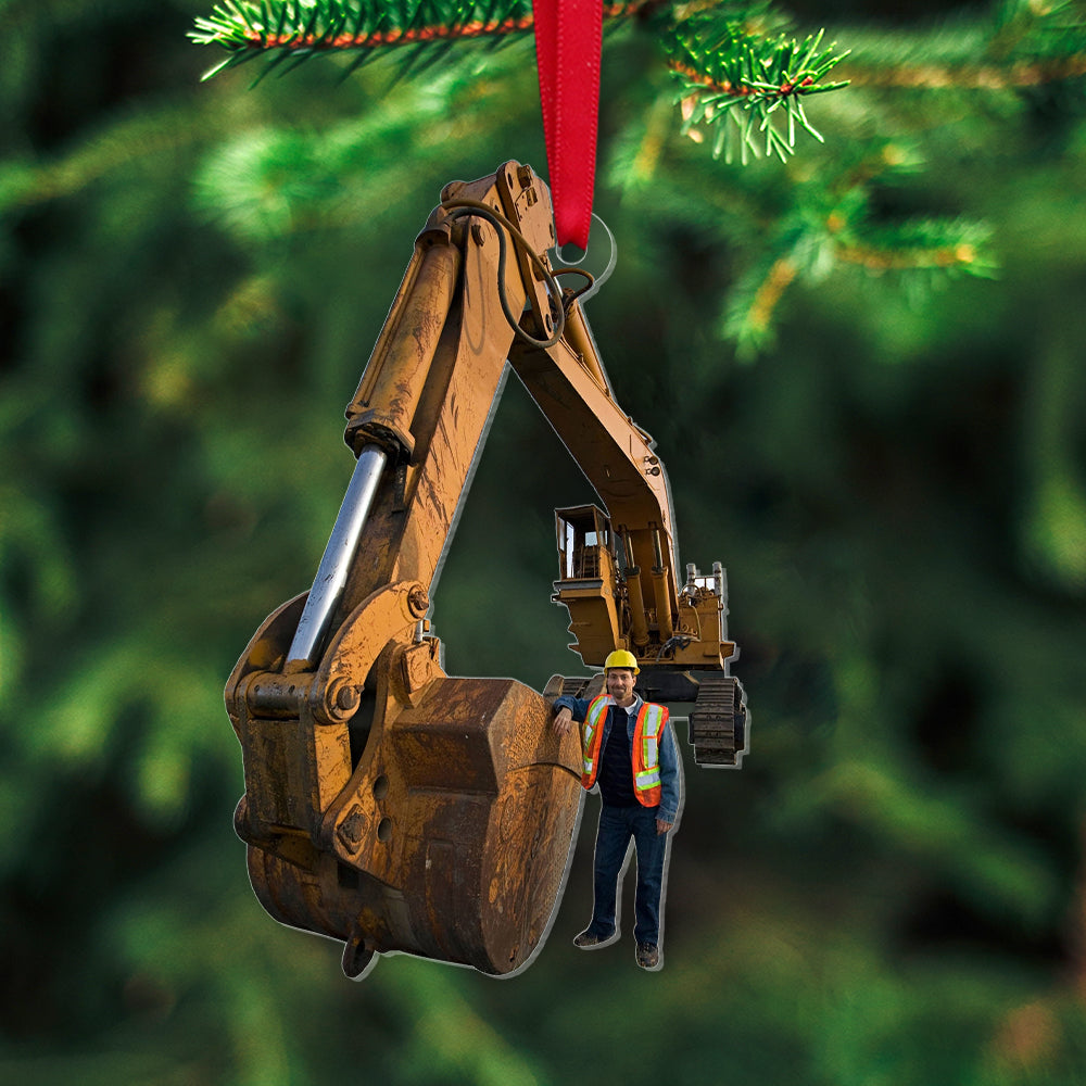 Heavy Equipment Custom Photo Ornament, Christmas Gift For Heavy Equipment Operator 05QNTH201123 - Ornament - GoDuckee