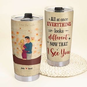 Personalized Gifts For Couple Tumbler I See You 07tohn300124 - Tumbler Cups - GoDuckee