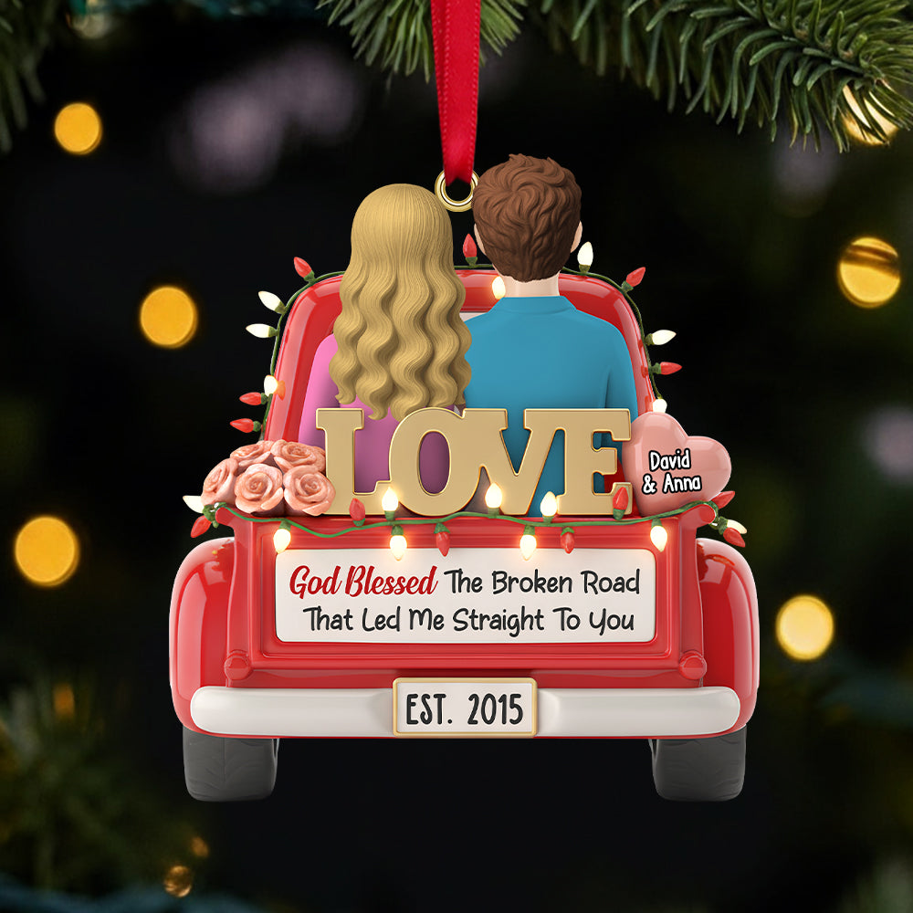 Personalized Gifts For Couple Christmas Ornament 04natn171025 - Ornament - GoDuckee