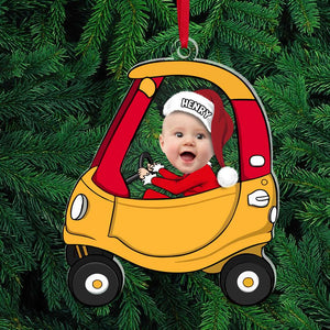 Custom Photo Gifts For Kids Driving Car Acrylic Ornament 04KALU131124 - Ornament - GoDuckee