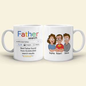 The Best Father Search Personalized Coffee Mug DR-WHM-04dnpo150523 - Coffee Mug - GoDuckee