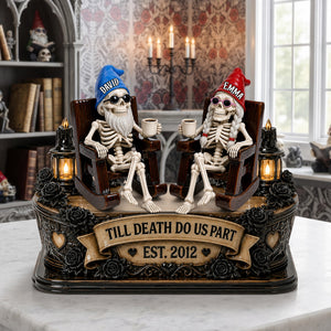 Couple Gnome Skeleton Acrylic Plaque - Personalized Gifts For Couple 05ohlu180826 - Shaped Plaques - GoDuckee