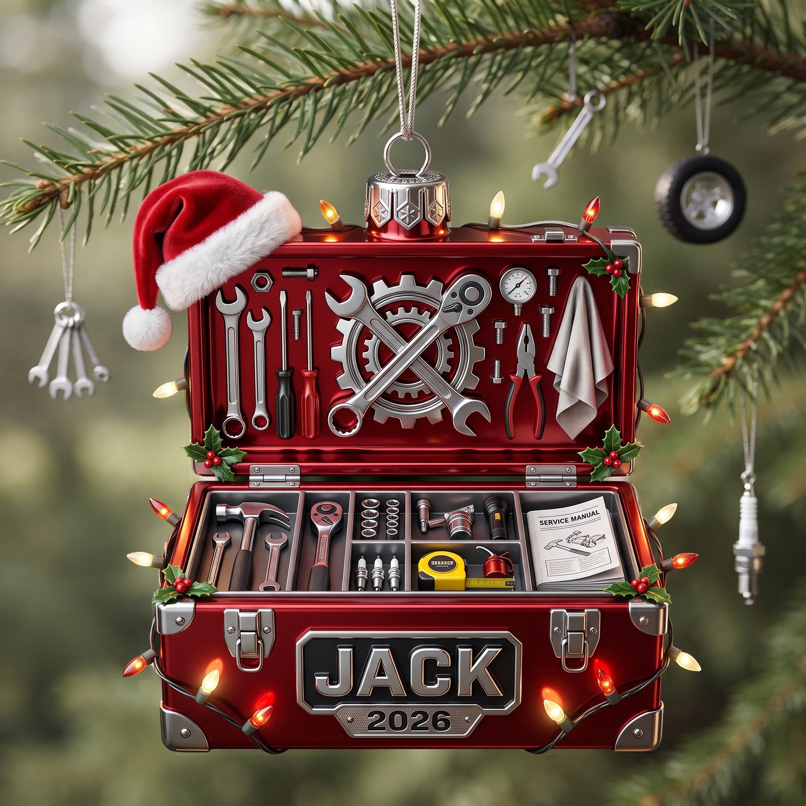 Mechanical Box Ornament - Personalized Gifts For Mechanic Christmas Ornament 09PGLU191026 - Ornament - GoDuckee