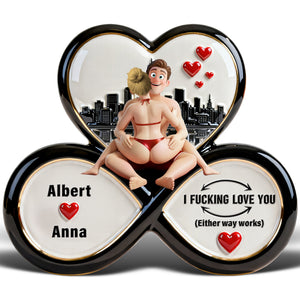Naughty Couple Acrylic Plaque - Personalized Gifts For Couple 03ohqn160126 - Shaped Plaques - GoDuckee