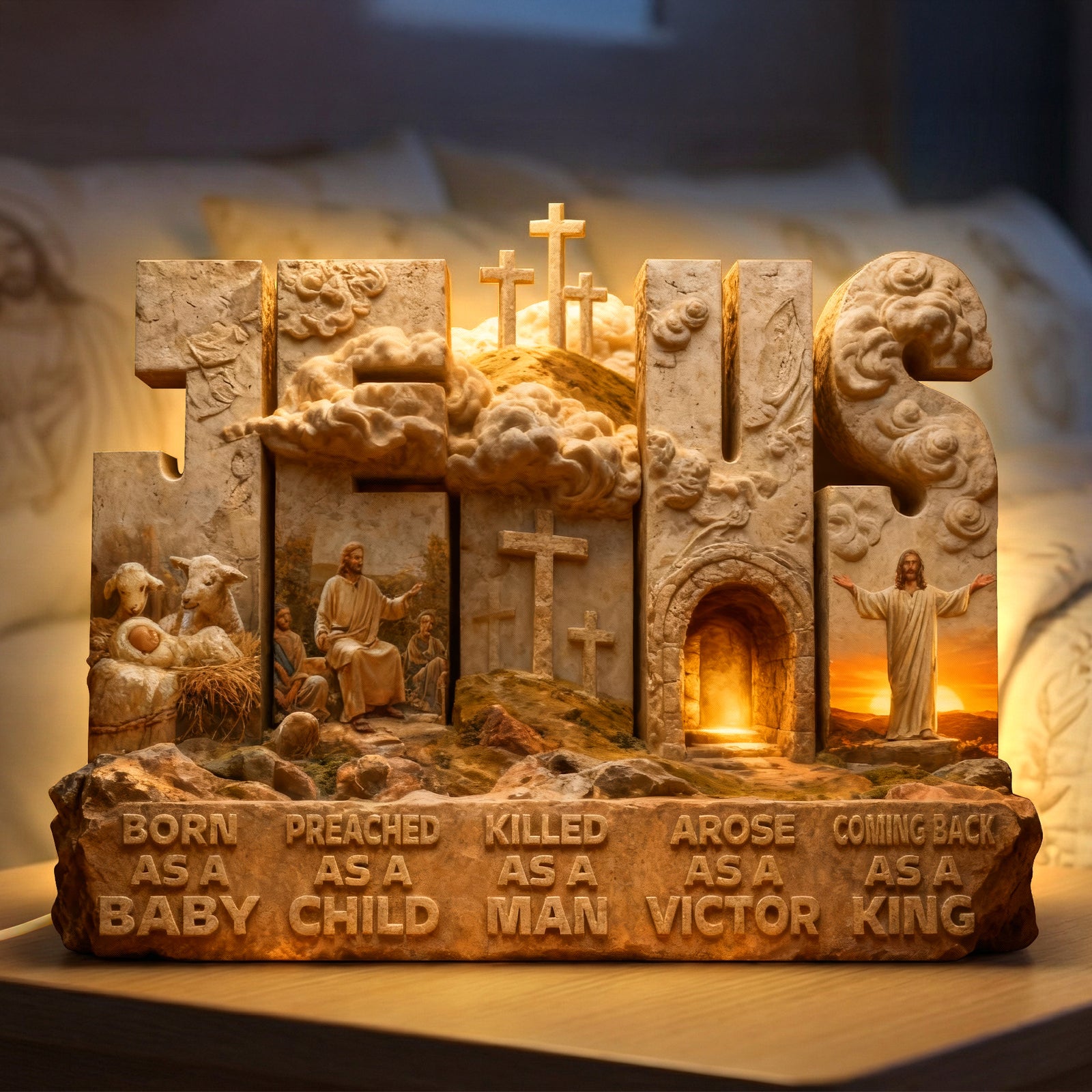 Praise The Lord Jesus Christ Light Box - Easter Gifts For Christians 07qhqn290126 - Light Box - GoDuckee