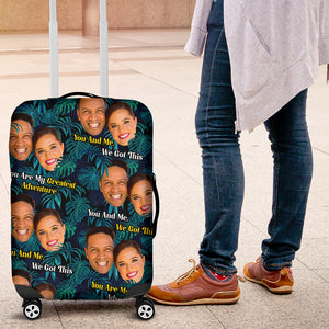 Custom Photo Gifts For Couple Luggage Cover 04ACDT040724 - Luggage Covers - GoDuckee