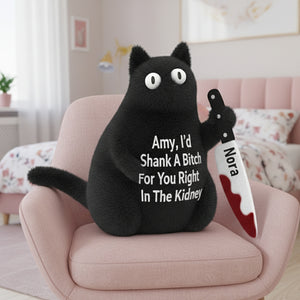Personalized Funny Gifts For Bestie Black Cat Pillow 01natn191125 - Pillow - GoDuckee