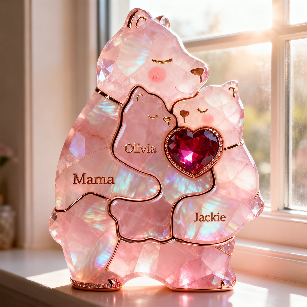 Mom Warmest Hug Acrylic Plaque, Personalized Gifts For Mom 02qhtn090326 - Shaped Plaques - GoDuckee