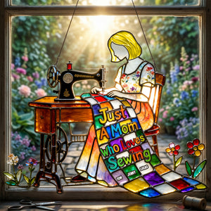 Mom’s Sewing Corner Suncatcher - Personalized Gifts For Mom 04OHTN250326 - Ornament - GoDuckee