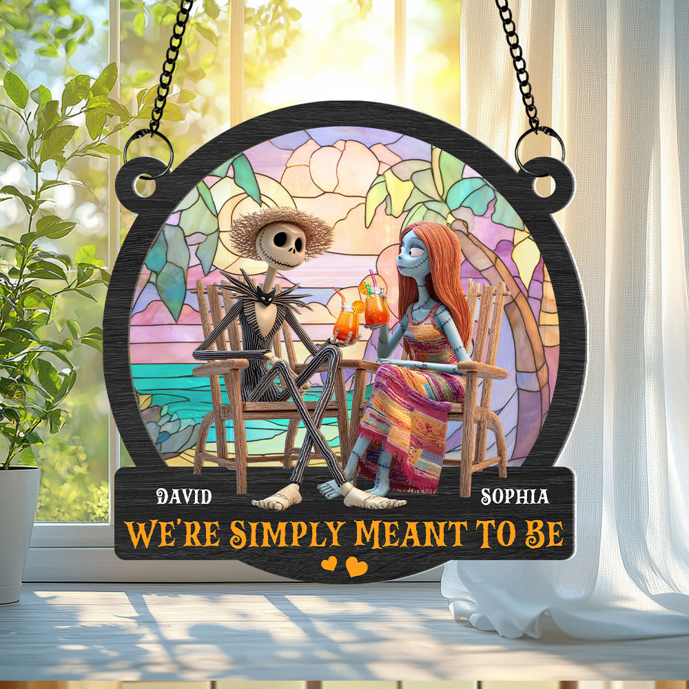 Nightmare Couple Suncatcher Ornament - Personalized Gifts For Couples 06TGTN280525 - Ornament - GoDuckee