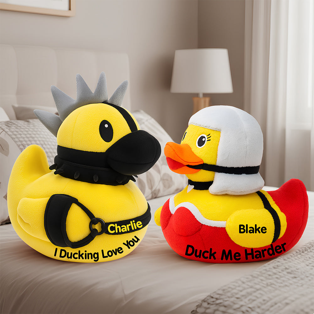 Naughty Duck Couple Pillow Personalized Gifts For Couple 03NADT191125 - Pillow - GoDuckee