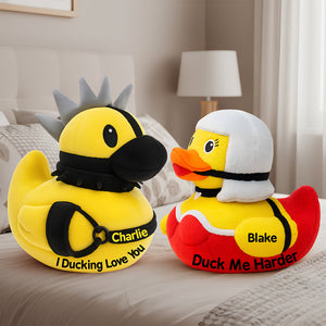 Naughty Duck Couple Pillow Personalized Gifts For Couple 03NADT191125 - Pillow - GoDuckee