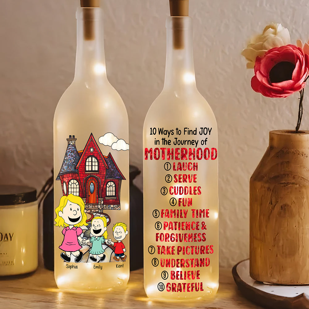 Personalized Gifts For Mom Bottle Lamp 05tgqn060325hh The Journey Of Motherhood - Bottle Lamp - GoDuckee