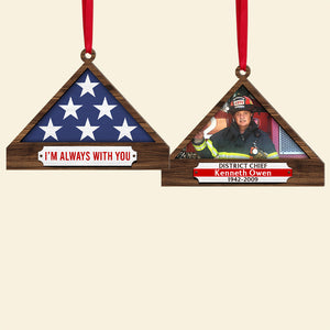 Personalized Memorial Ornament For Hero, Folded Flag 01qhqn241024 - Ornament - GoDuckee