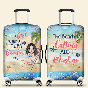 Just A Girl Who Love Beaches, Gift For Summer Girl, Personalized Luggage Cover, Sun Tan Girl Luggage Cover, Summer Gift - Tote Bag - GoDuckee