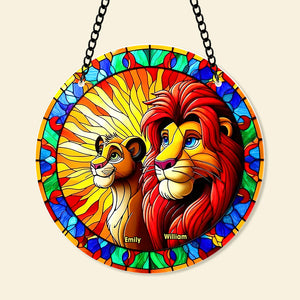 Personalized Gifts For Couple Suncatcher Ornament 99acqn060924 Lion Couple - Ornament - GoDuckee